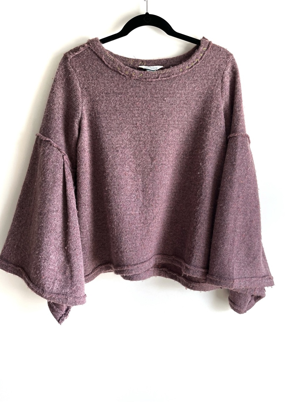 Sundance Mountain Retreat Pale Purple Bell Sleeve Sweater Size Small